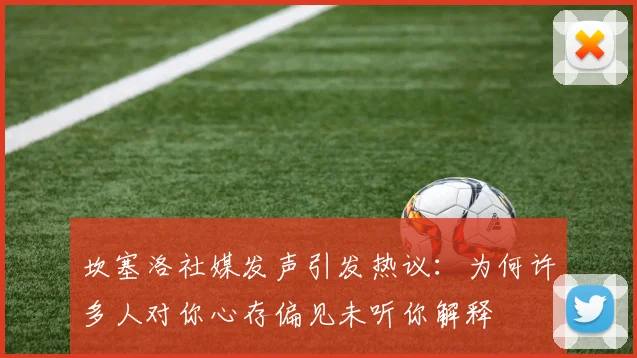 坎塞洛社媒发声引发热议：为何许多人对你心存偏见未听你解释